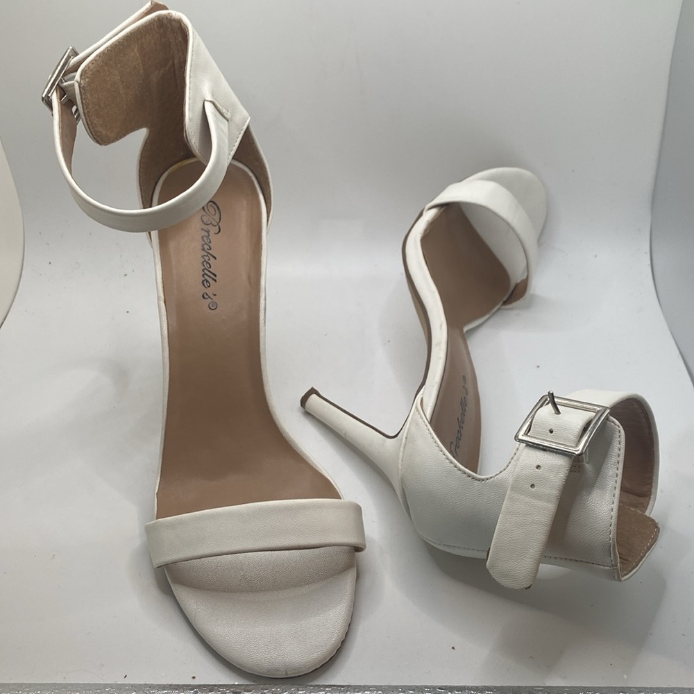 Breckelles Sydney-31 Open Toe Single Band Ankle Strap Stiletto Sandal 7 1/2